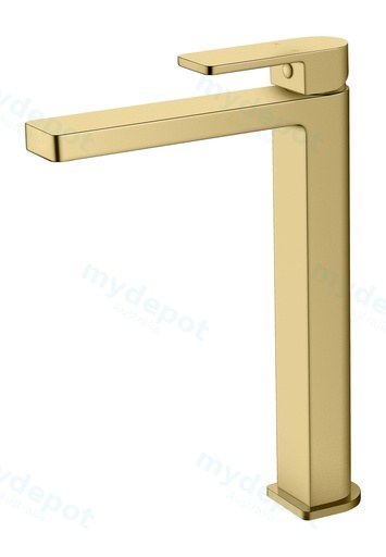 Flores High Rise Basin Mixer(Brushed Gold)