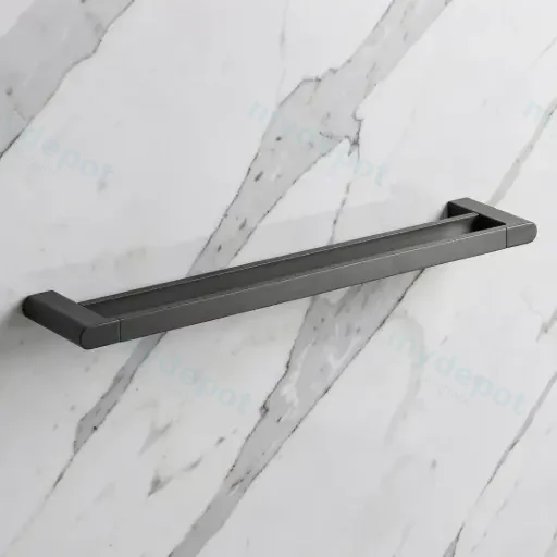 Flores Double Towel Rail 600 mm(Gunmetal)
