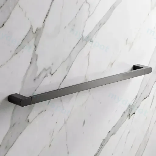 Flores Single Towel Rail 600 mm(Gunmetal)