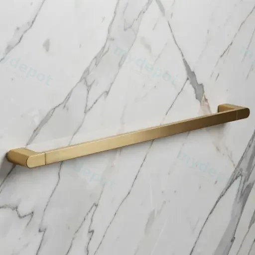 Flores Single Towel Rail 800 mm(Brushed Gold)