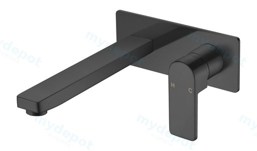 Flores Wall Basin Mixer(Matt Black)
