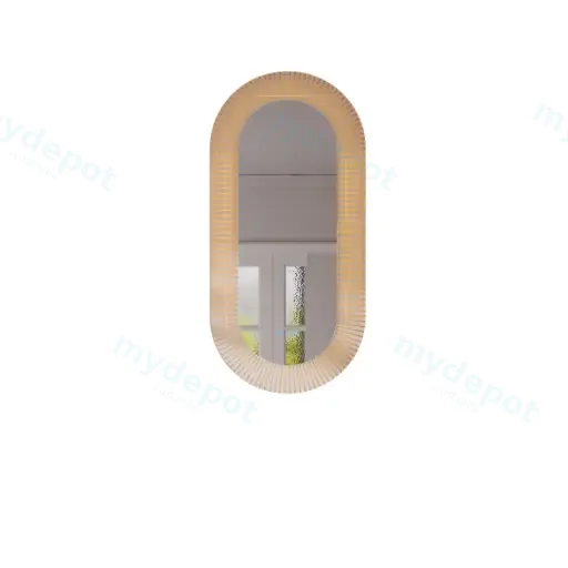 Freya Series 600x1200x35mm Oval LED Mirror With Light