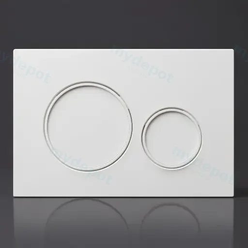 Geberit Sigma20  Matt White Plate With White Trim
