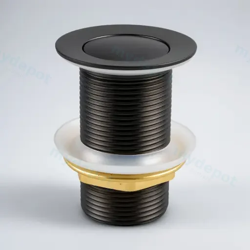 Gun Metal Grey 32/40mm Solid Brass Basin Pop Up Waste with NO Overflow