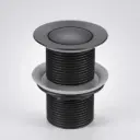 Gunmetal Grey Solid Brass 32mm Pop Up Waste Non Overflow