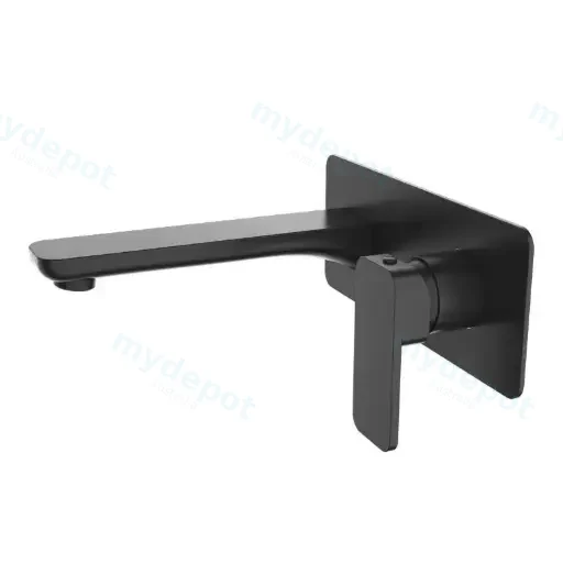 Ivano Black Bathtub/Basin Wall Mixer With Spout(color up)