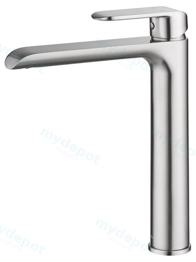 Kara Brushed Nickel Highrise Basin Mixer Lead Free