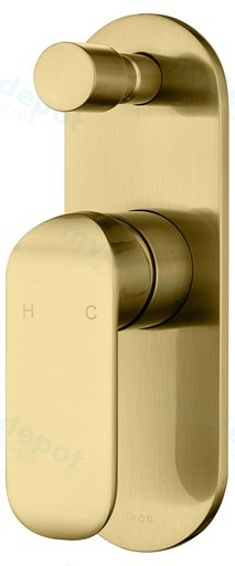 Kara Wall Mixer with Diverter (Brushed Gold)