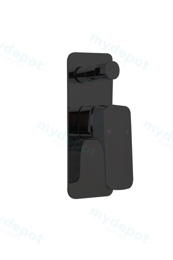 Kompakt Eckig Divertor Matte Black Mixer
