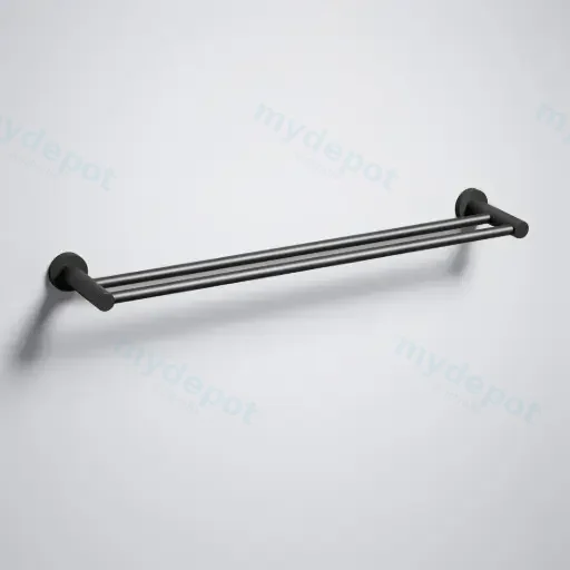 Linie Double Towel Rail 600mm Gun Metal