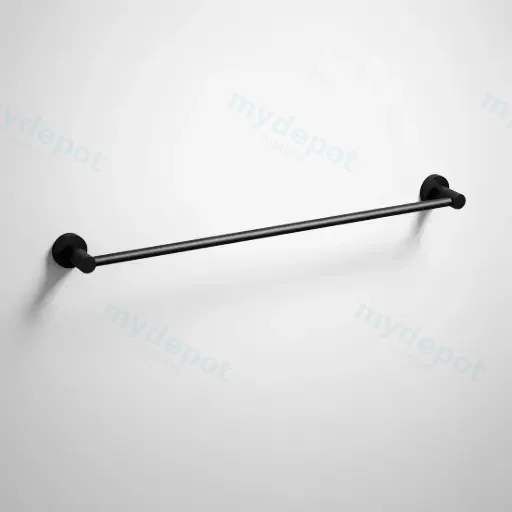 Linie Single Towel Rail 800mm Matt Black