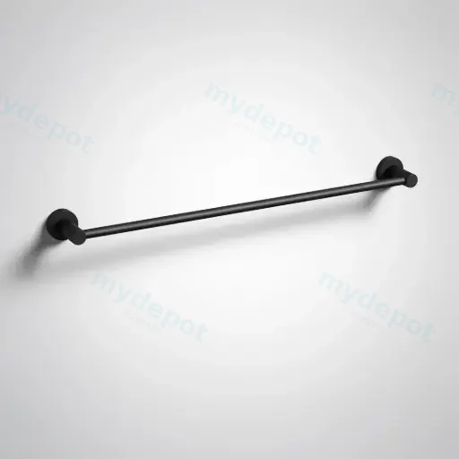 Linie Single Towel Rail 600mm Matt Black