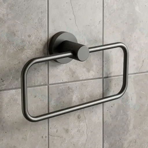 Linie Towel Ring Gun Metal