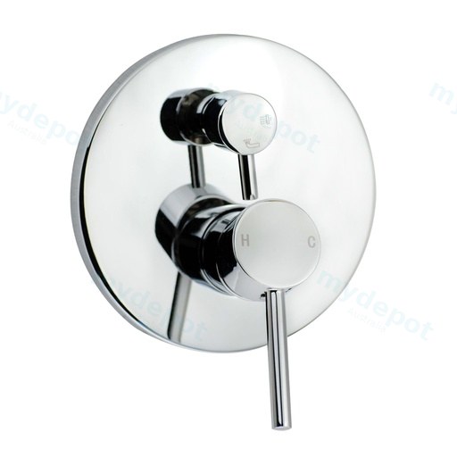 Lucid Pin Round Chrome Shower/Bath Mixer Diverter