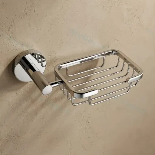 Lucid Pin Round Chrome Stainless Steel Wall Mounted Soap Holder