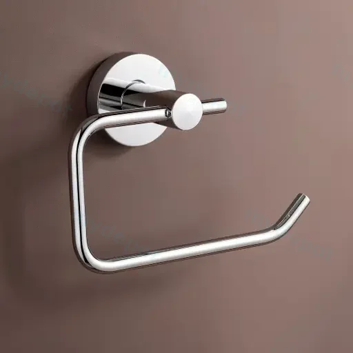 Lucid Pin Round Chrome Toilet Paper Roll Holder