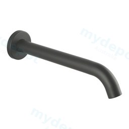 Lucid Pin Round Gun Metal Grey Bathtub/Basin Wall Spout 160mm Spout