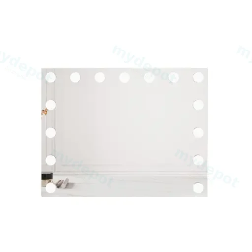 Luna Series 580x450mm Matt Black LED Make Up Mirror