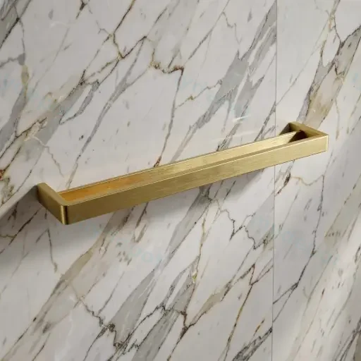IVANO Series Brushed Brass Double Towel Rail 600mm