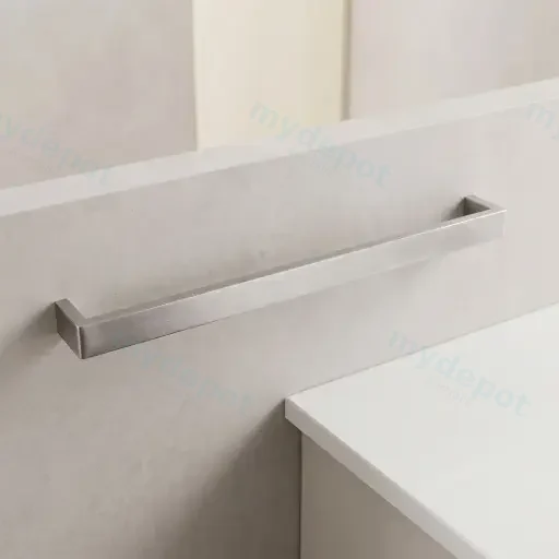 IVANO Series Brushed Nickel Single Towel Rail 600mm
