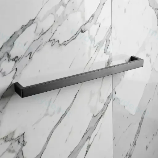 IVANO Series Gun Metal Grey Single Towel Rail 600mm