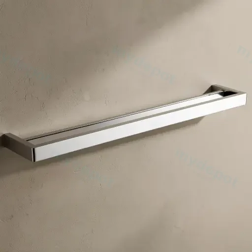 IVANO Series Chrome Double Towel Rail 800mm