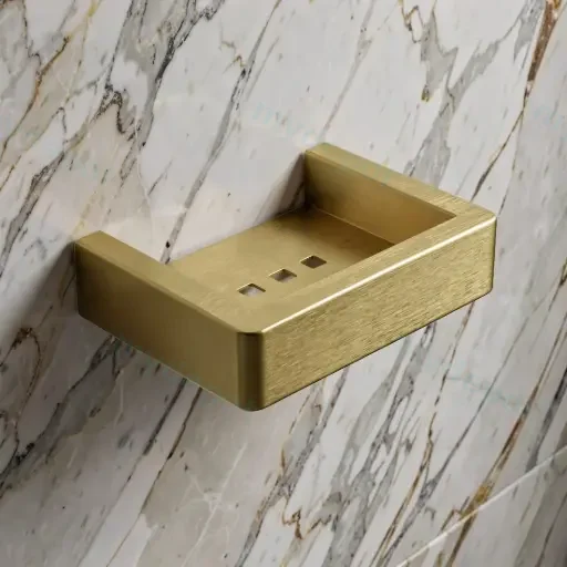 IVANO Series Brushed Brass Soap Dish Holder