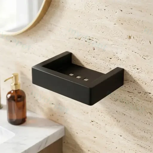 IVANO Series Black Soap Dish Holder
