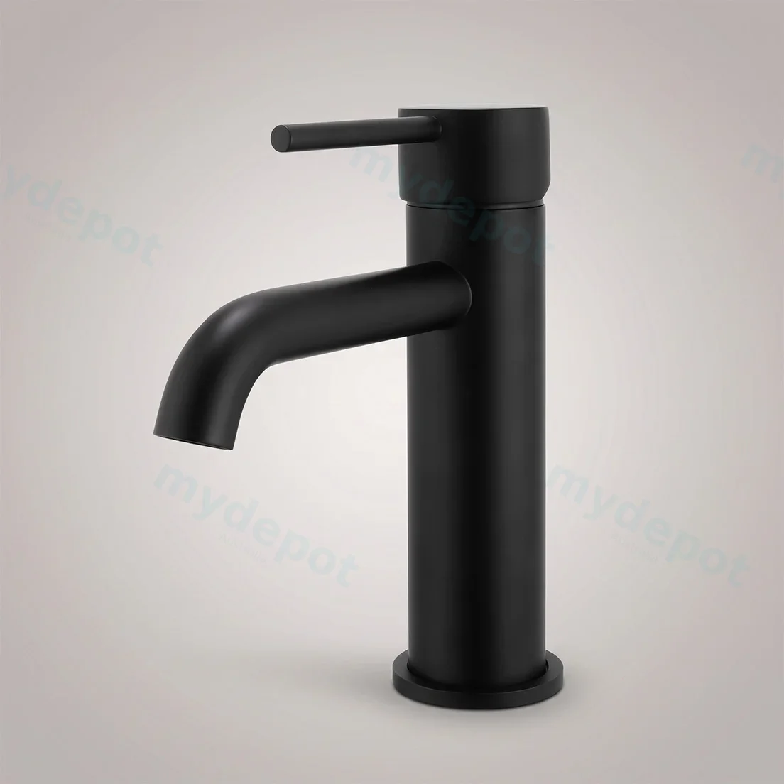 LUCID PIN Series Round Black Basin Mixer