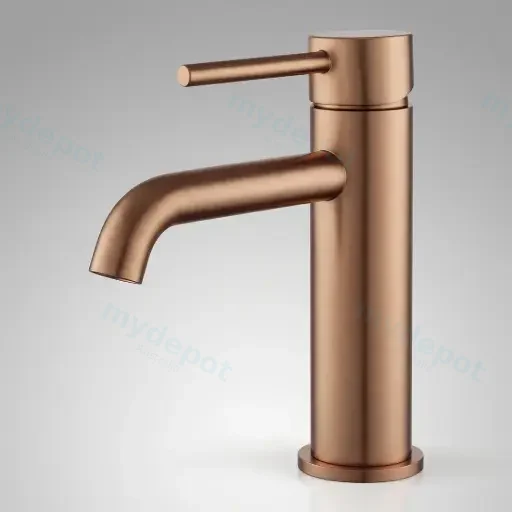 LUCID PIN Series Round Brushed Copper Basin Mixer