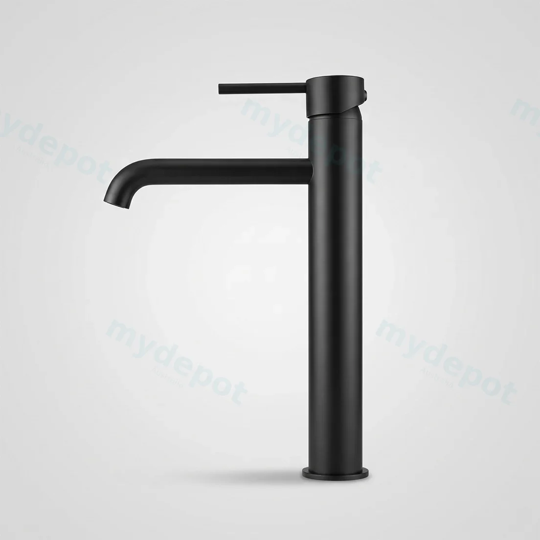 LUCID PIN Series Round Brushed Gun Metal Grey Tall Basin Mixer