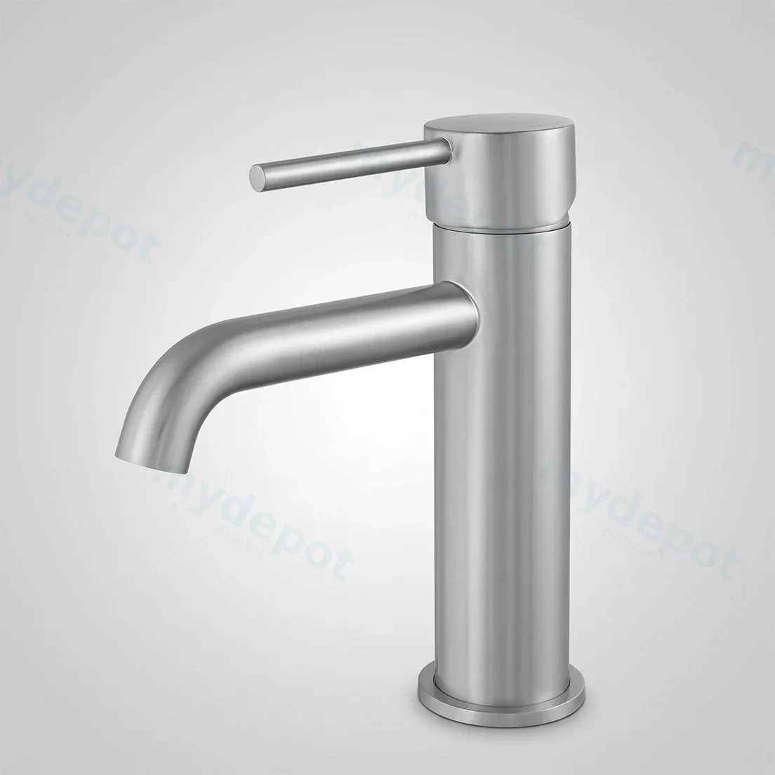 LUCID PIN Series Round Brushed Nickel Basin Mixer