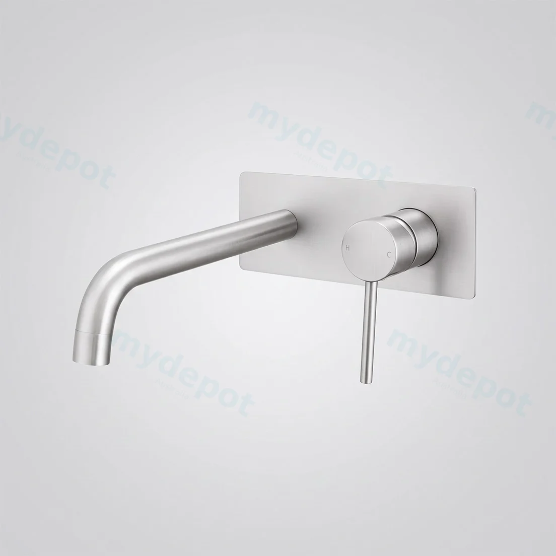 LUCID PIN Series Brushed Nickel Wall Mixer With Spout