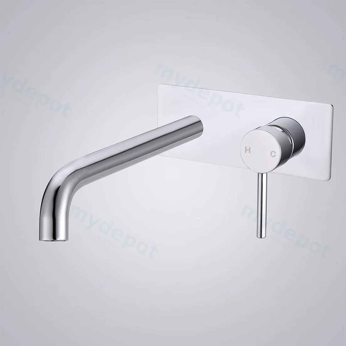 LUCID PIN Series Chrome Wall Mixer With Spout