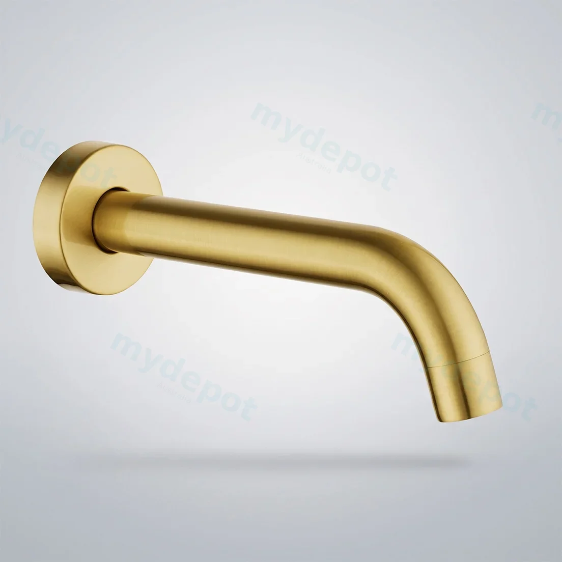 LUCID PIN Series Round Brushed Brass Bathtub/Basin Wall Spout