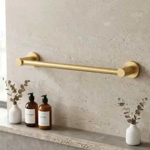 LUCID PIN Series Brushed Brass Hand Towel 300mm