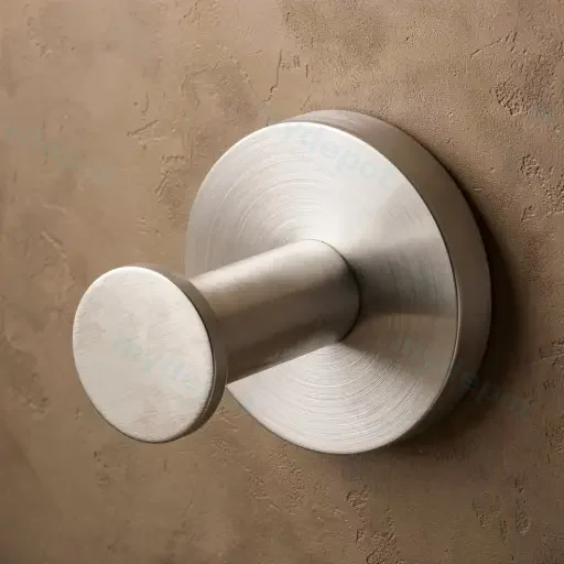 LUCID PIN Series Brushed Nickel Robe Hook