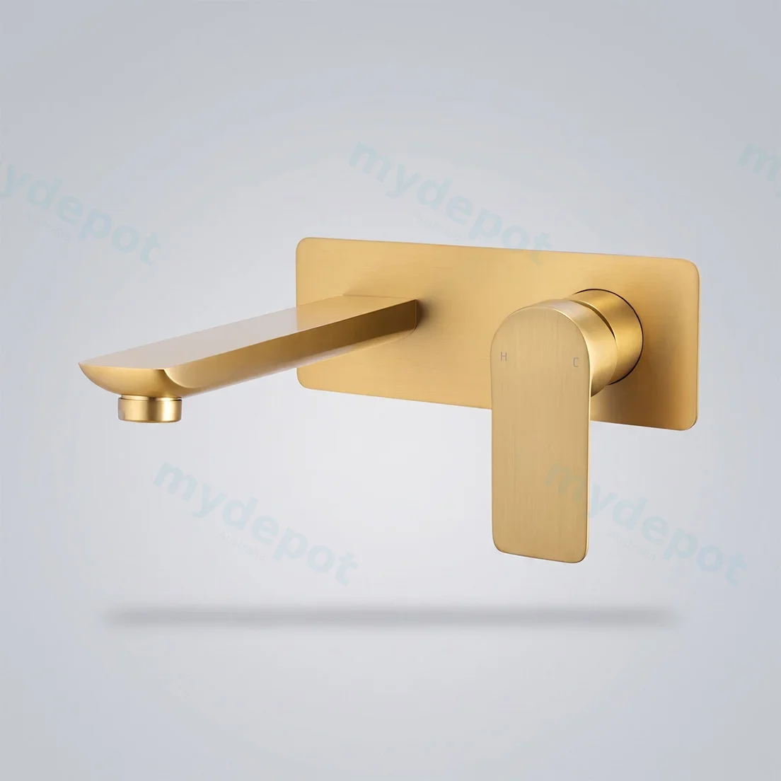 VOG Series Brushed Brass Wall Mixer With Spout
