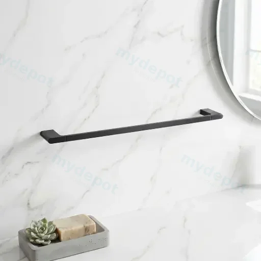 VOG Series Gun Metal Grey Single Towel Rail 600mm