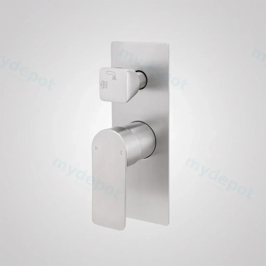VOG Series Brushed Nickel Wall Mixer With Diverter