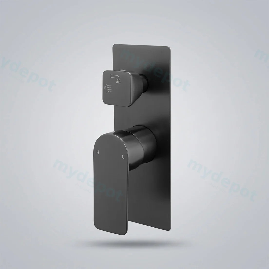 VOG Series Gun Metal Grey Wall Mixer With Diverter