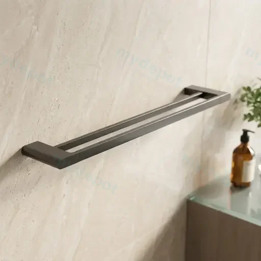 VOG Series Gun Metal Grey Double Towel Rail 800mm