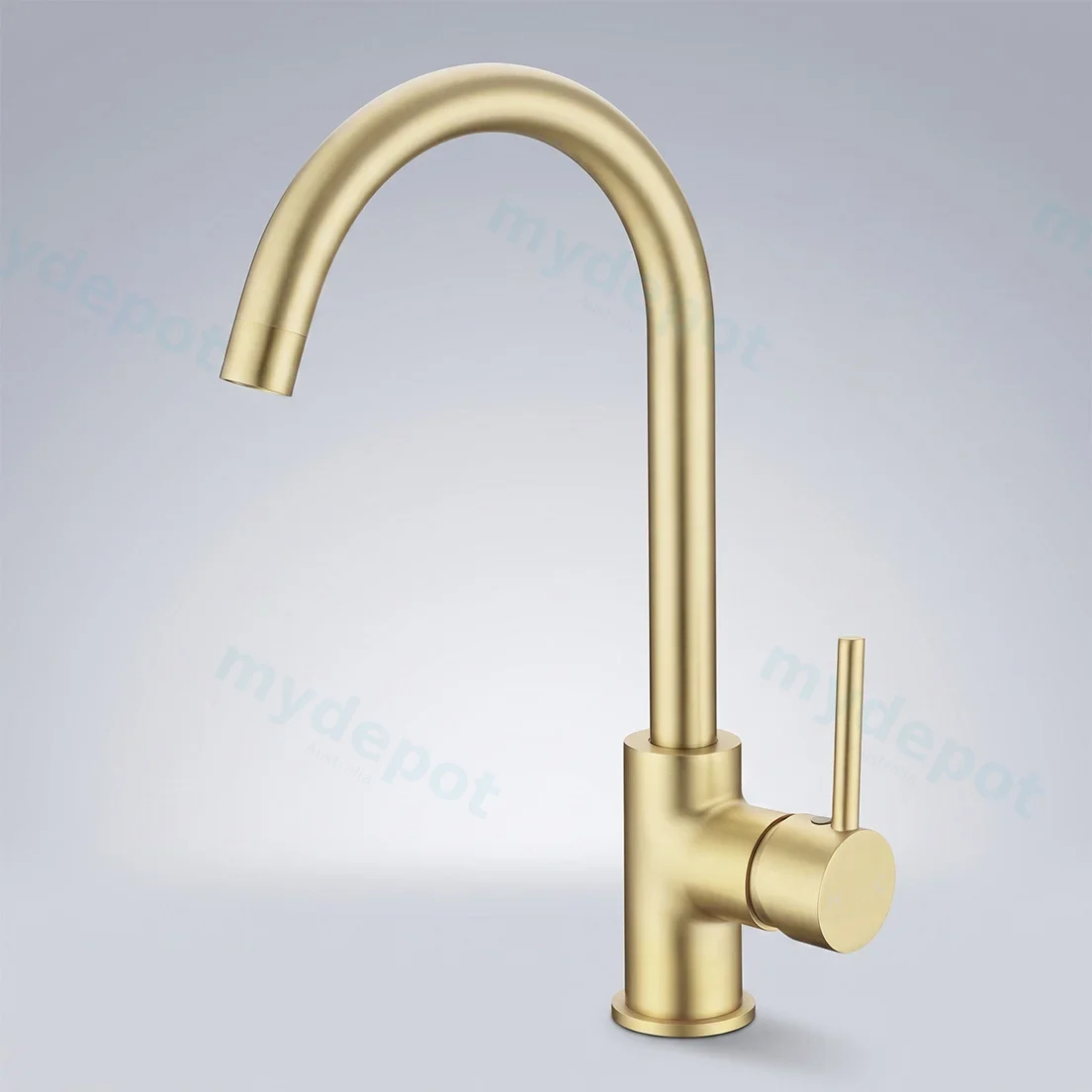 Light Brushed Brass Kitchen Mixer