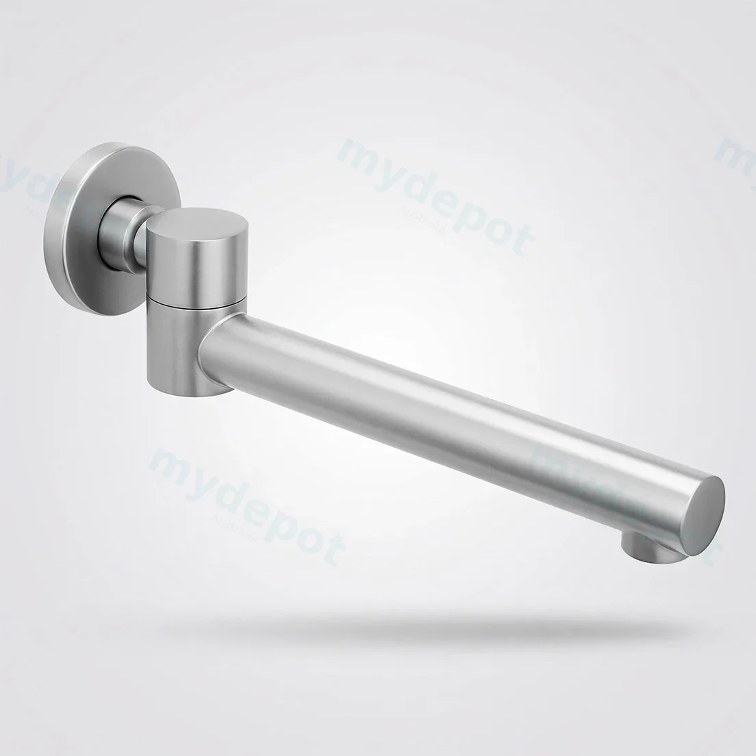 Round Brushed Nickel Bathtub/Basin Swivel Wall Spout