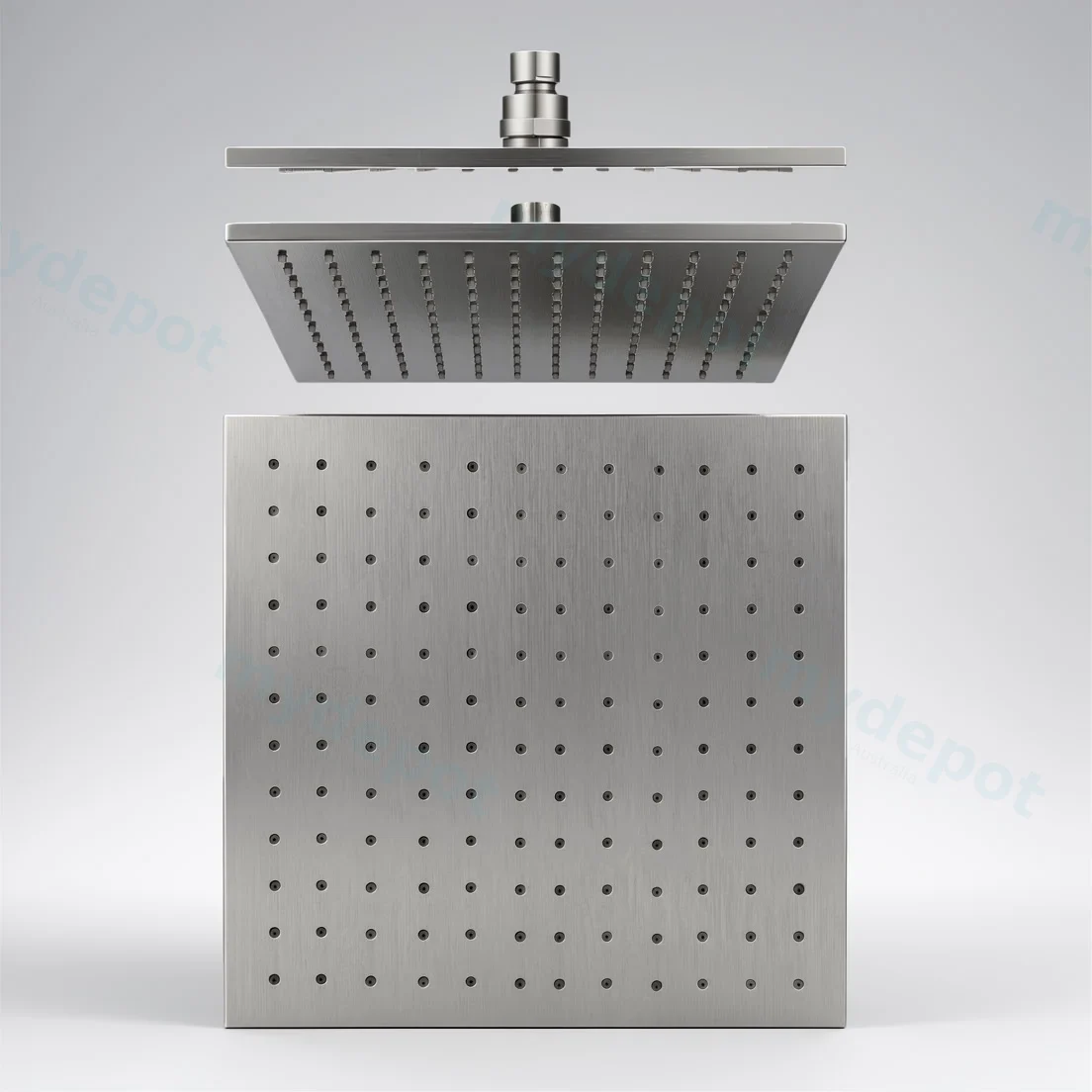 Square Brushed Nickel Brass Shower Head 250mm