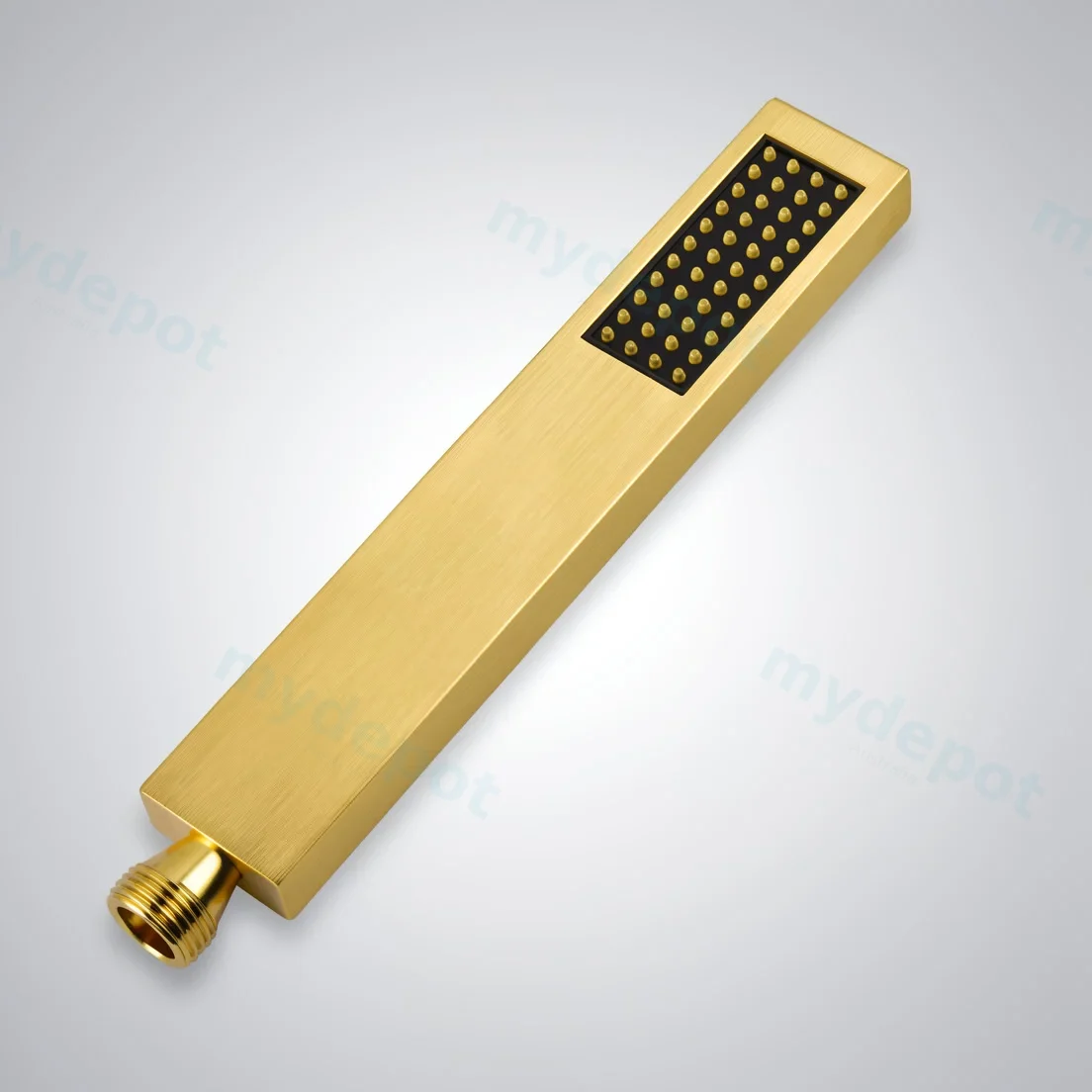 Square Single Function Brushed Brass Handheld Shower(Brass)