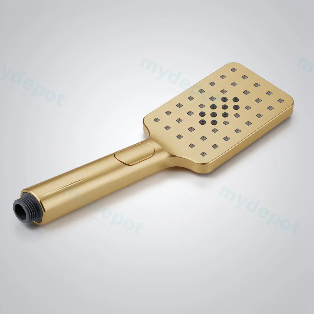 Square 3 Functions Brushed Brass ABS Handheld Shower