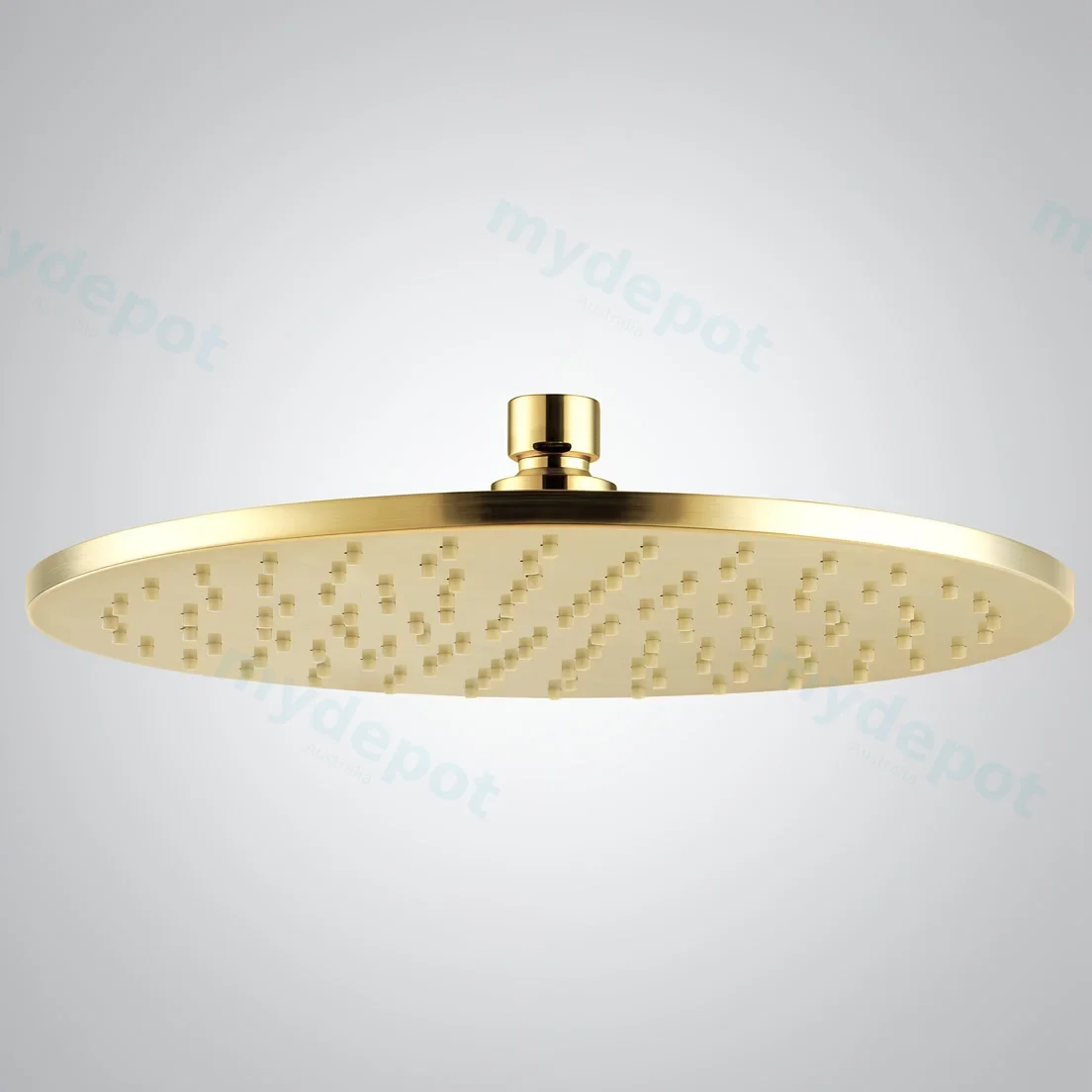 Round Light Brushed Brass Shower Head 250mm(Brass)