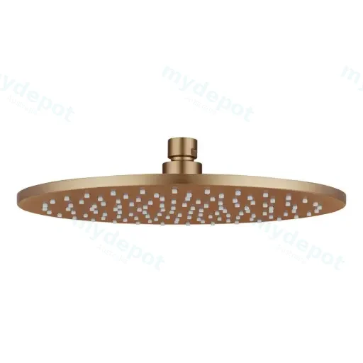 Round Brushed Copper Shower Head 250mm