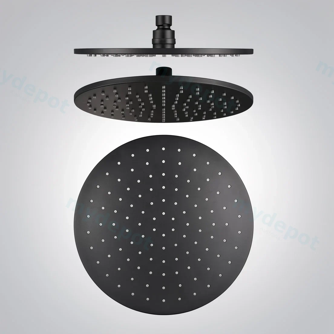 Round Black Shower Head 250mm(Brass)